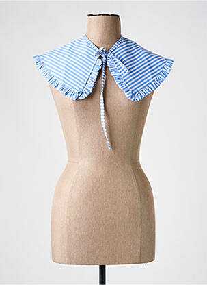 Col / tour de cou tissage popeline bleu INTUITION femme