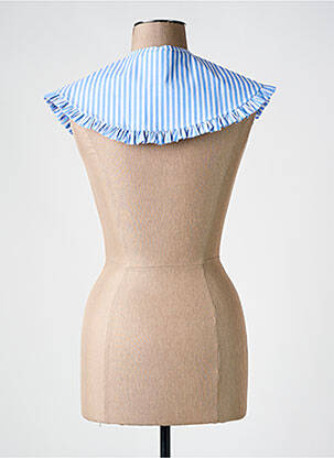 Col / tour de cou tissage popeline bleu INTUITION femme