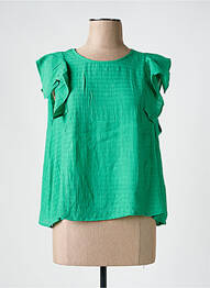 Blouse manches courtes manches courtes vert COMPAÑIA FANTASTICA femme