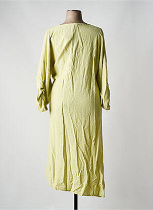 Robe longue manches longues manches longues vert PIMENT ROUGE femme