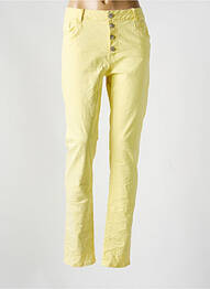 Jeans coupe slim stretch taille normale jaune KAROSTAR femme