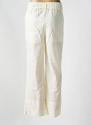 Pantalon droit tissage popeline taille normale blanc INTUITION femme