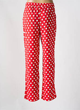 Pantalon droit tissage popeline taille normale rouge COMPAÑIA FANTASTICA femme