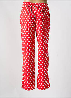 Pantalon droit tissage popeline taille normale rouge COMPAÑIA FANTASTICA femme