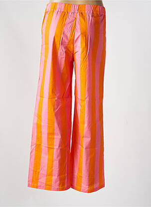Pantalon large tissage popeline taille normale orange INTUITION femme