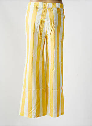 Pantalon large tissage popeline taille normale jaune INTUITION femme