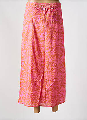 Jupe longue imprimé fantaisie rose CALIE femme