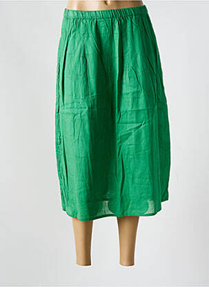 Jupe mi-longue coupe droite vert COMPAÑIA FANTASTICA femme