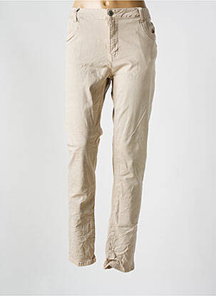 Jeans coupe slim beige KAROSTAR pour femme