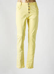 Jeans coupe slim jaune KAROSTAR pour femme seconde vue