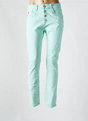 Jeans coupe slim vert KAROSTAR pour femme seconde vue