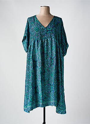 Robe mi-longue vert PIMENT ROUGE pour femme