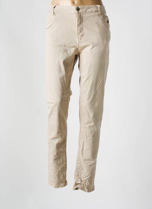 Jeans coupe slim beige KAROSTAR pour femme