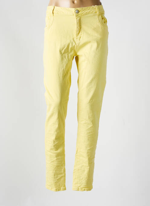 Jeans coupe slim jaune KAROSTAR pour femme