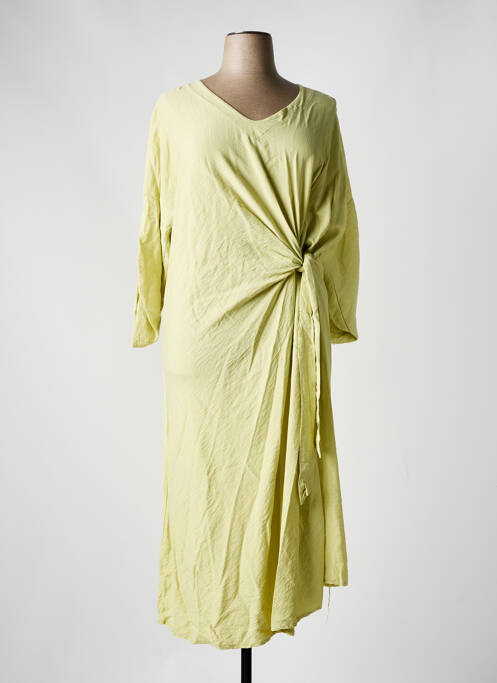 Robe longue vert PIMENT ROUGE pour femme