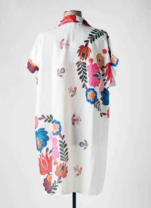 Robe mi-longue blanc PIMENT ROUGE pour femme