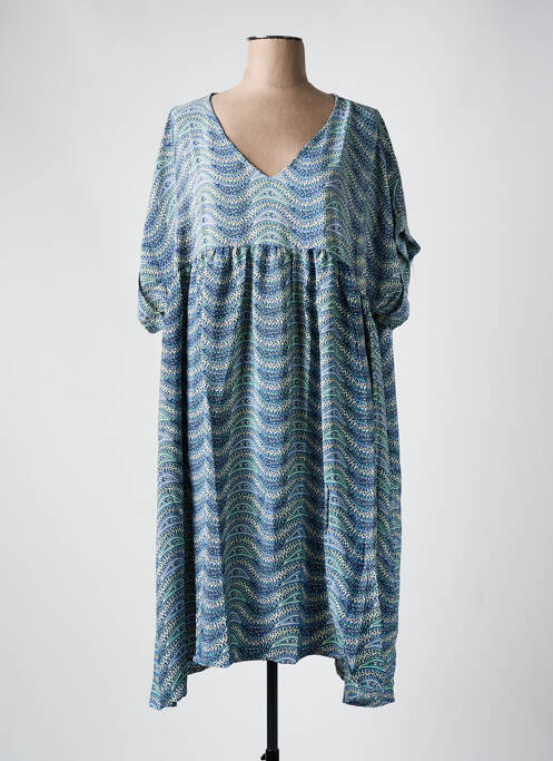 Robe mi-longue bleu PIMENT ROUGE femme