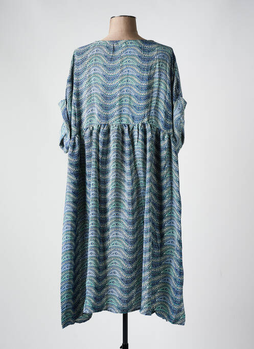 Robe mi-longue bleu PIMENT ROUGE femme