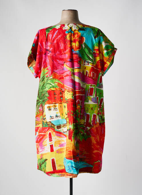 Robe mi-longue rouge ORIENTIQUE NATURALLY pour femme