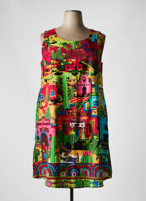 Robe mi-longue vert ORIENTIQUE NATURALLY pour femme