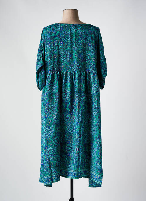 Robe mi-longue vert PIMENT ROUGE pour femme