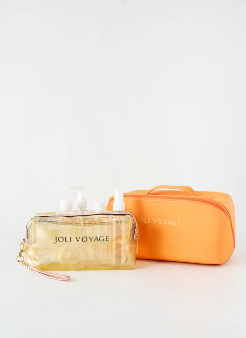 Trousse de toilette orange JOLI VOYAGE pour femme