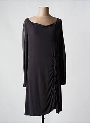 Robe mi-longue manches longues manches longues gris LAUREN VIDAL femme
