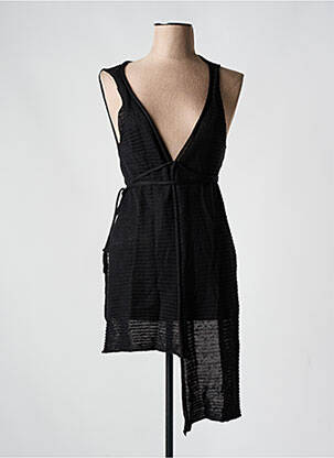 Gilet sans manche maille tricot noir KOKOMARINA femme