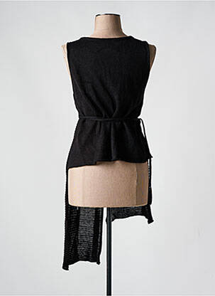 Gilet sans manche maille tricot noir KOKOMARINA femme