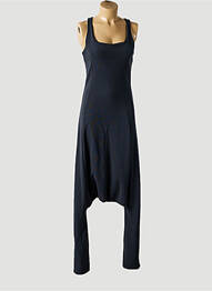 Combi-pantalon tissage crêpe sans manche gris SARAH PACINI femme
