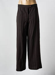 Pantalon large tissage popeline taille normale marron SARAH PACINI femme