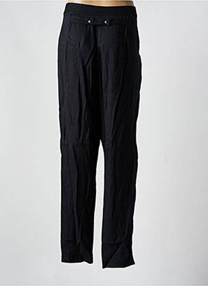 Pantalon droit tissage crêpe taille normale noir SARAH PACINI femme