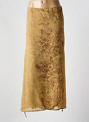 Jupe longue tissage crêpe beige HELENA SOREL femme