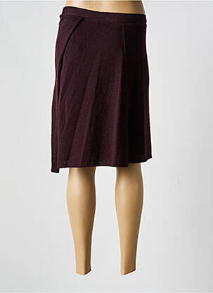 Jupe mi-longue coupe droite marron SARAH PACINI femme