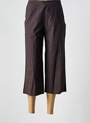 Pantacourt marron POISSONS BLANCS pour femme