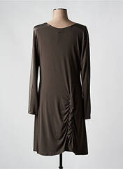 Robe mi-longue marron LAUREN VIDAL pour femme seconde vue
