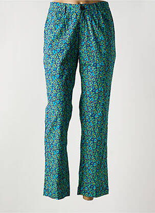 Pantalon 7/8 taille haute taille haute bleu PRINCESSE NOMADE femme
