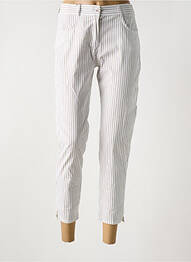 Pantalon 7/8 stretch taille normale beige EAST DRIVE femme