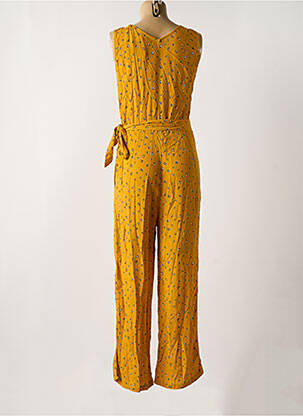 Combi-pantalon tissage crêpe sans manche jaune SURKANA femme