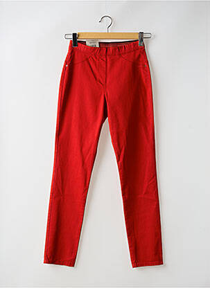 Jegging tissage popeline taille normale rouge EAST DRIVE femme