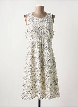 Robe mi-longue sans manche sans manche beige SURKANA femme