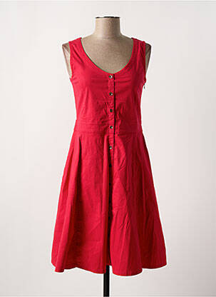 Robe mi-longue sans manche sans manche rouge PRINCESSE NOMADE femme