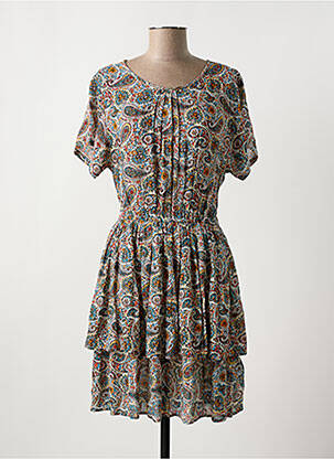 Robe courte manches courtes manches courtes bleu COMPAÑIA FANTASTICA femme
