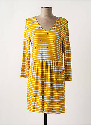 Robe courte manches longues manches longues jaune JOULES femme