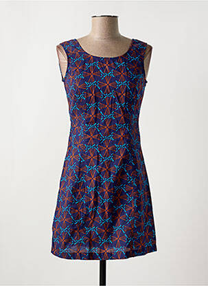 Robe courte sans manche sans manche bleu LALITA femme