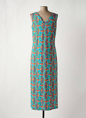 Robe longue imprimé fantaisie sans manche bleu BAKERY LADIES femme