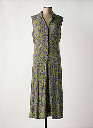 Robe longue imprimé fleurs sans manche vert KING LOUIE femme