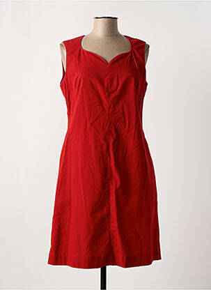 Robe mi-longue sans manche sans manche rouge KALI YOG femme