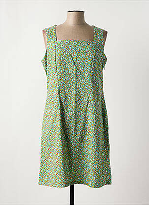 Robe mi-longue sans manche sans manche vert KALI YOG femme