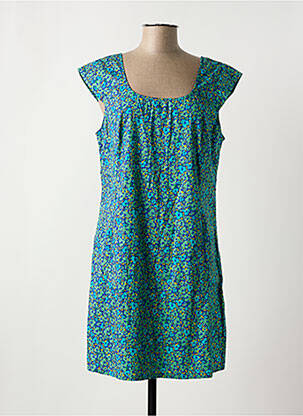 Robe courte manches courtes manches courtes bleu PRINCESSE NOMADE femme